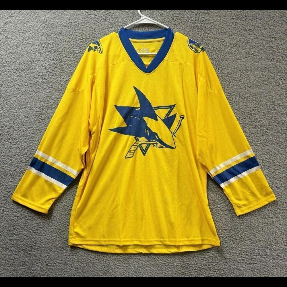 San Jose Sharks Hockey Jersey Mens XL Yellow XL Golden State Warriors Shirt